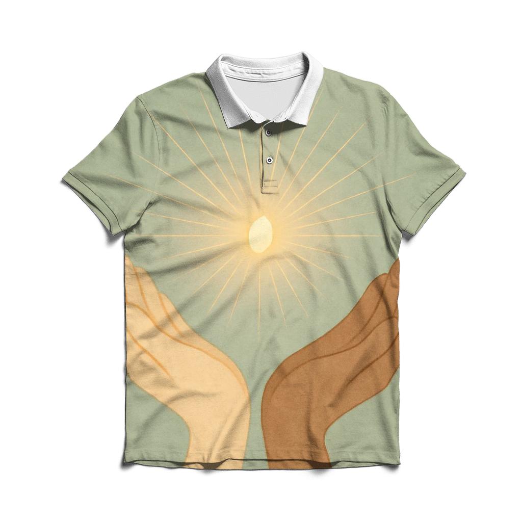 Open Hands Seed Of Light premium cotton polo shirts