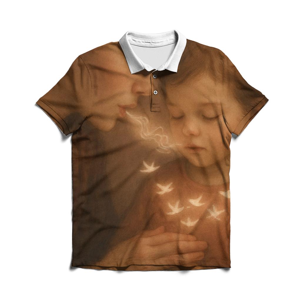 The Echo That Teaches The Heart To Speak stylish collar polo tees