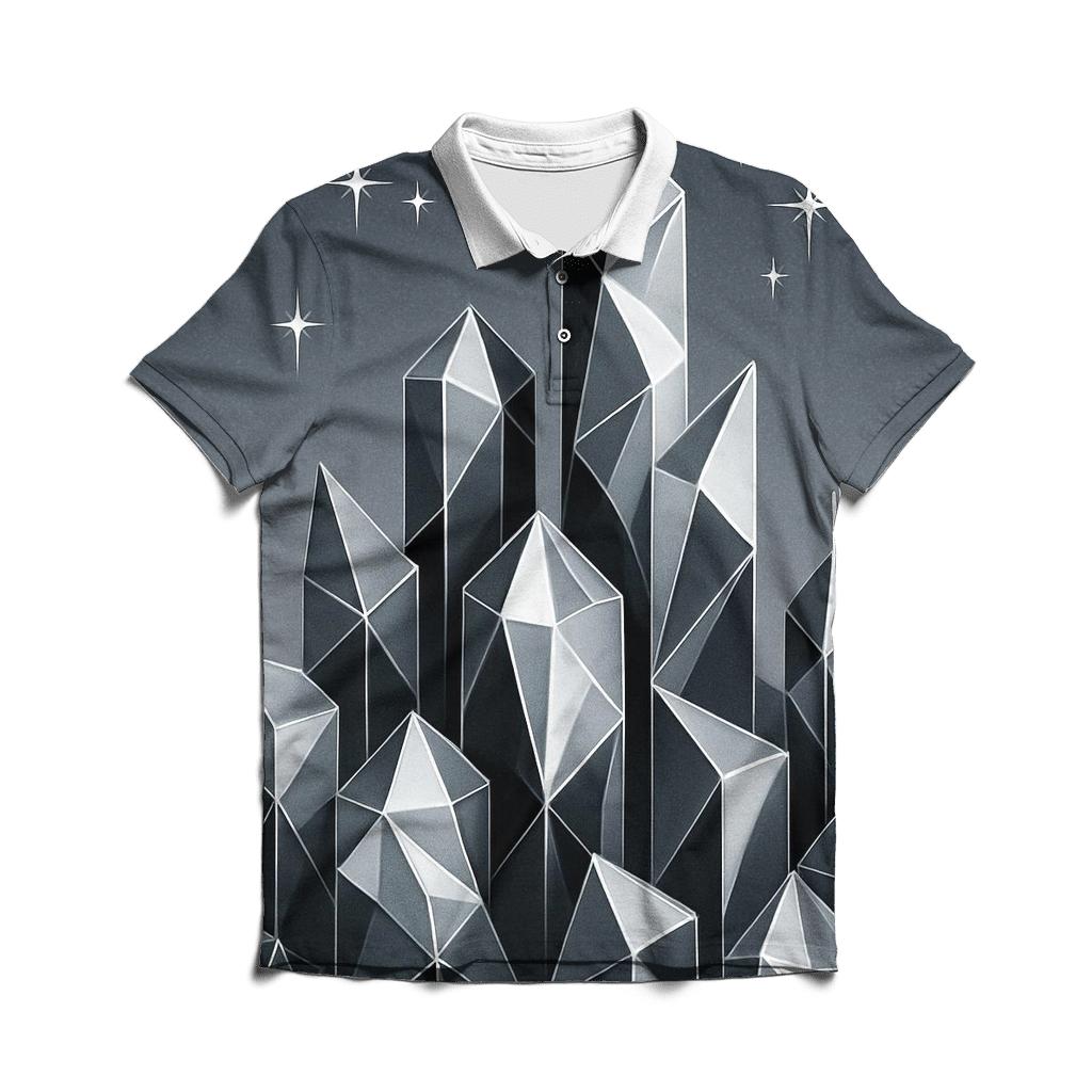 Charcoal Facet Skyline designer slim fit polos