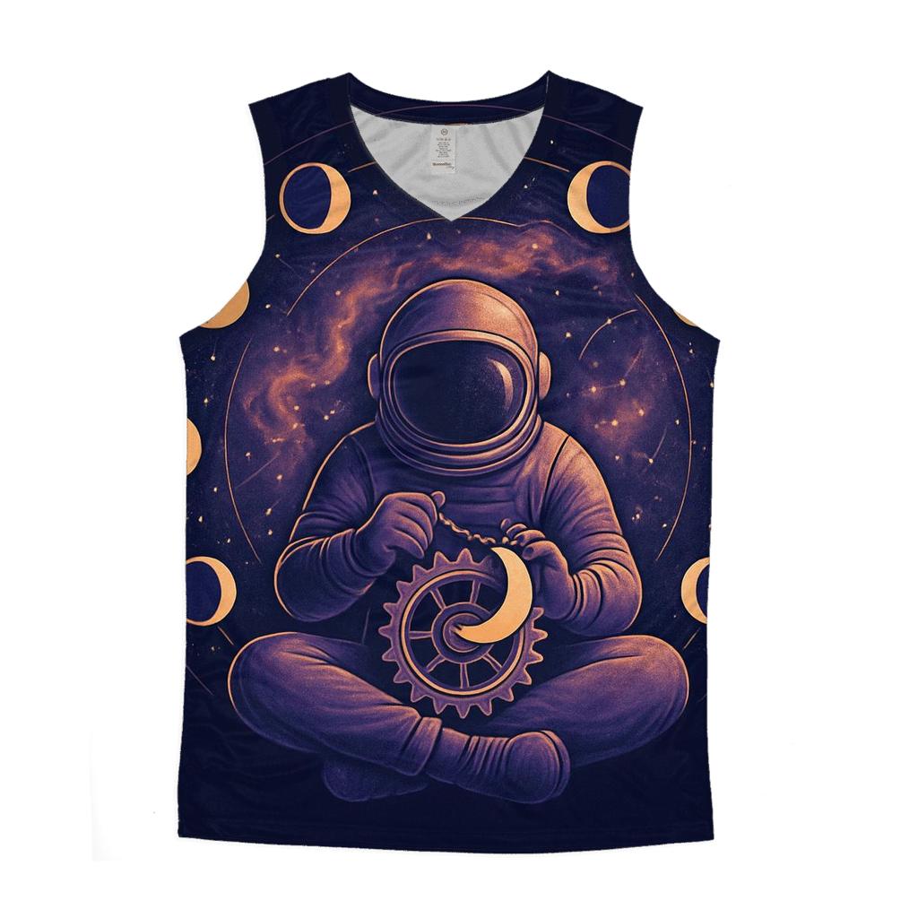 Moon Phase Clockmaker Nebula sports performance tank tops