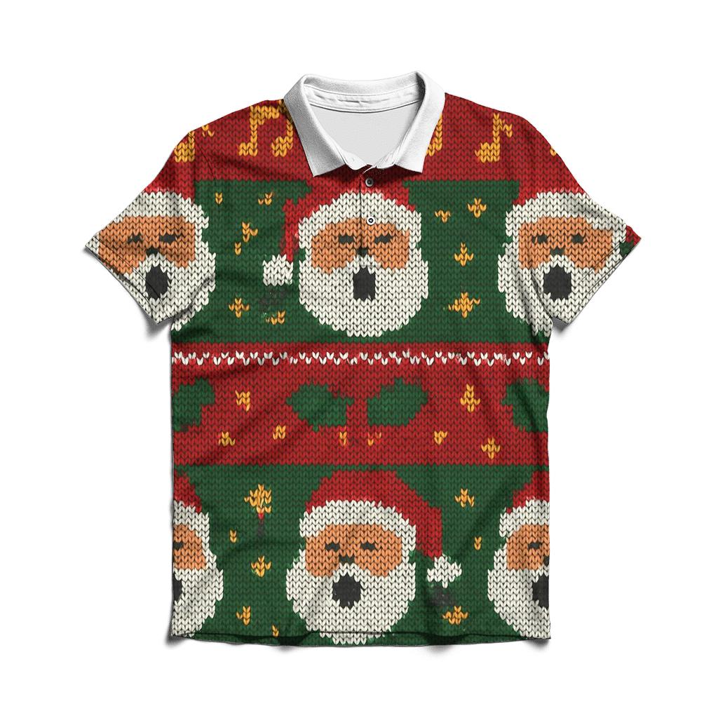 Carol Choir Santa Sweater Bands Design designer slim fit polos