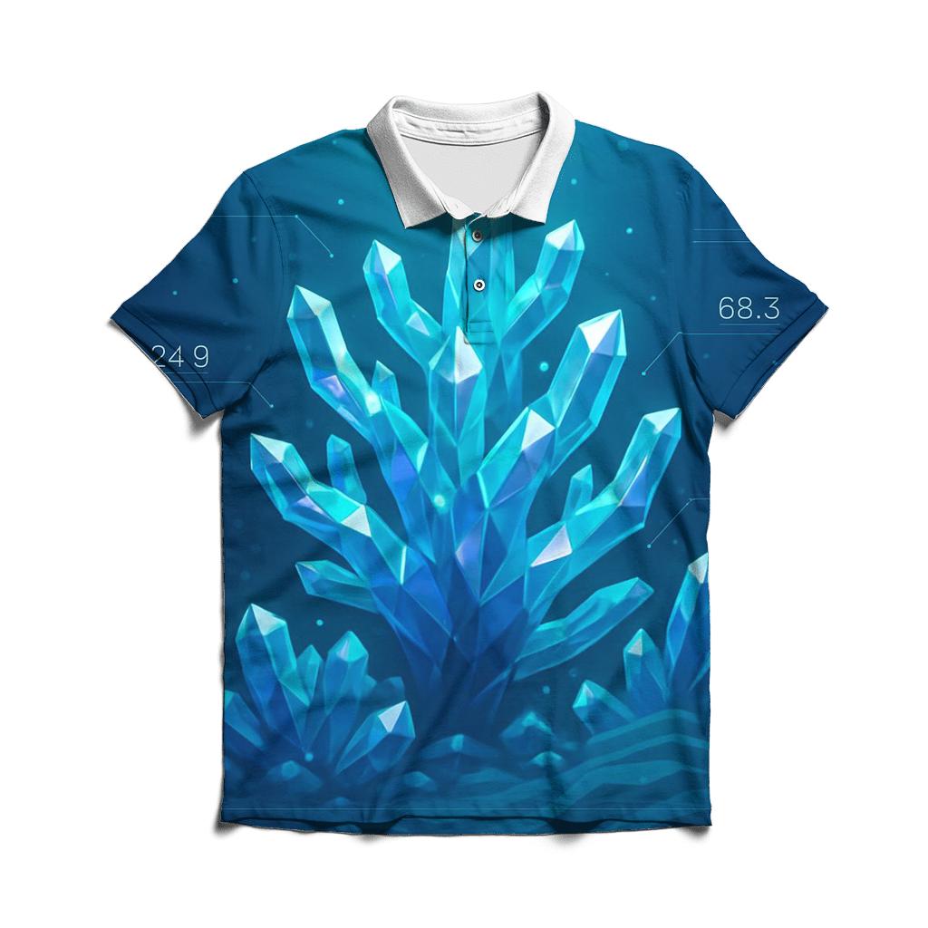 Crystal Reef Data Bloom personalized polo shirts
