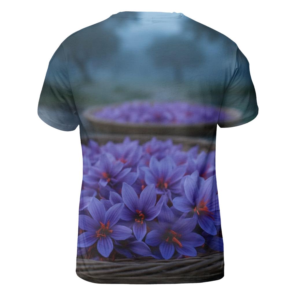 Saffron Crocus Harvest Trays At Dawn designer pattern shirts