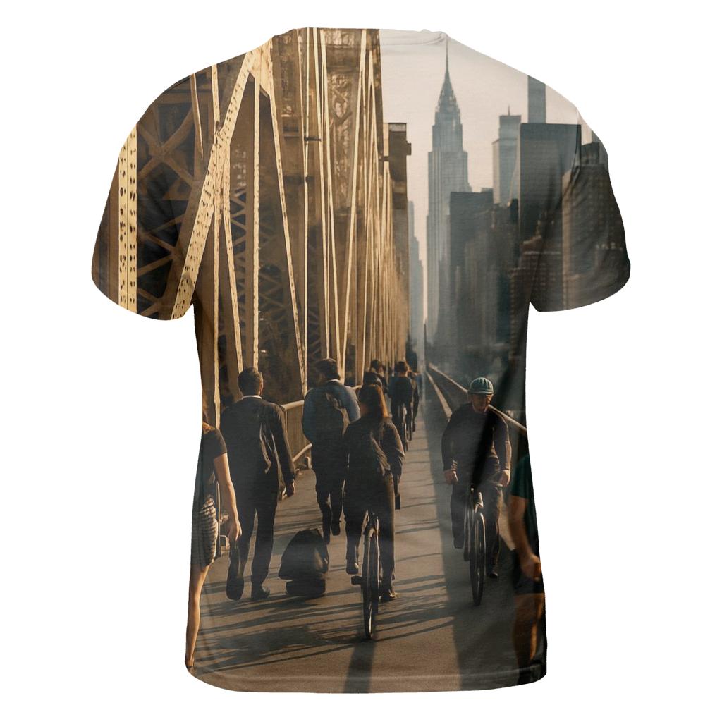 Queensboro Bridge Rush With Midtown Beyond designer pattern shirts