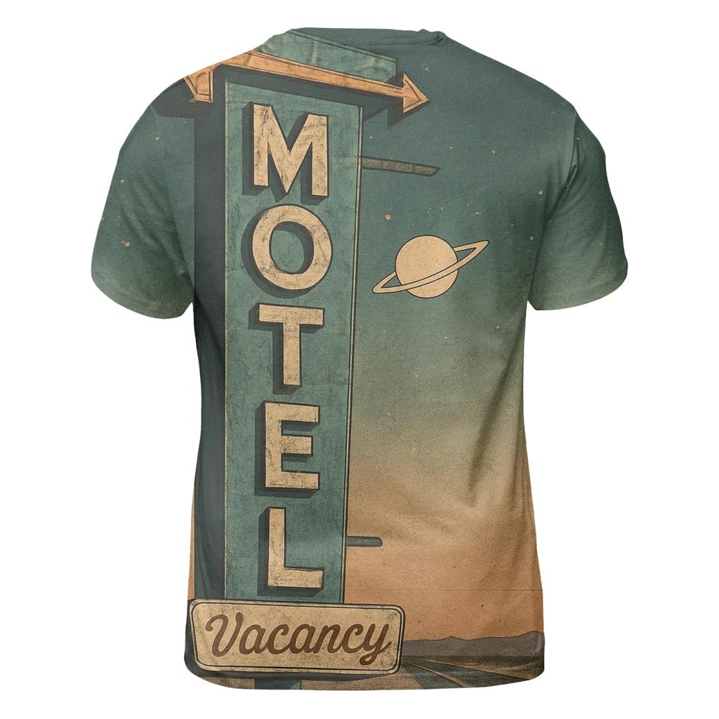 Vintage Space Age Motel Sign statement graphic shirts