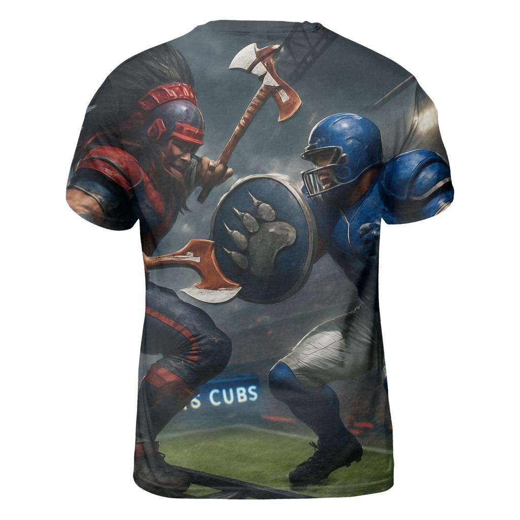 Skyrail Showdown Braves Vs Cubs vibrant all-over design tees