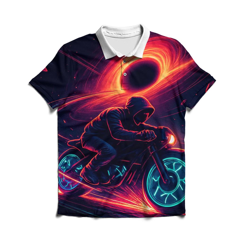 Black Hole Street Racer stylish collar polo tees