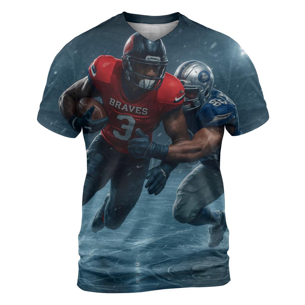 Frozen River Goal Line Clash Braves Vs Cubs unique graphic print tees