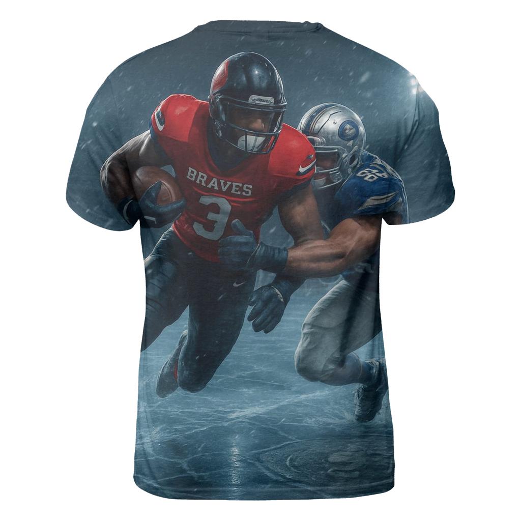 Frozen River Goal Line Clash Braves Vs Cubs unique graphic print tees