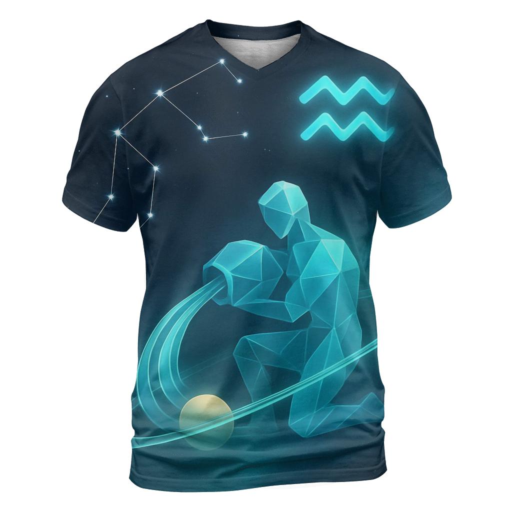 Aquarius Water Bearer Orbit Pour creative print fashion shirts