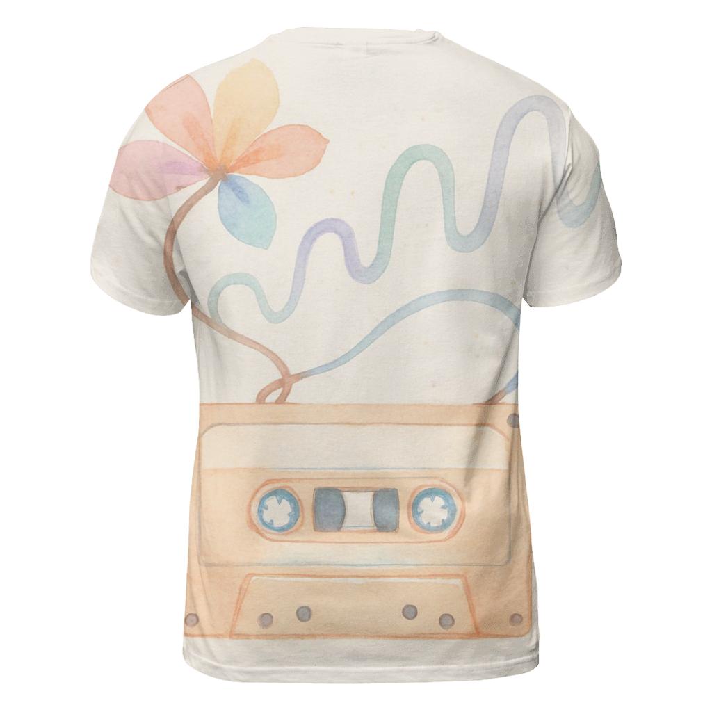 Watercolor Cassette Bloom creative print fashion shirts