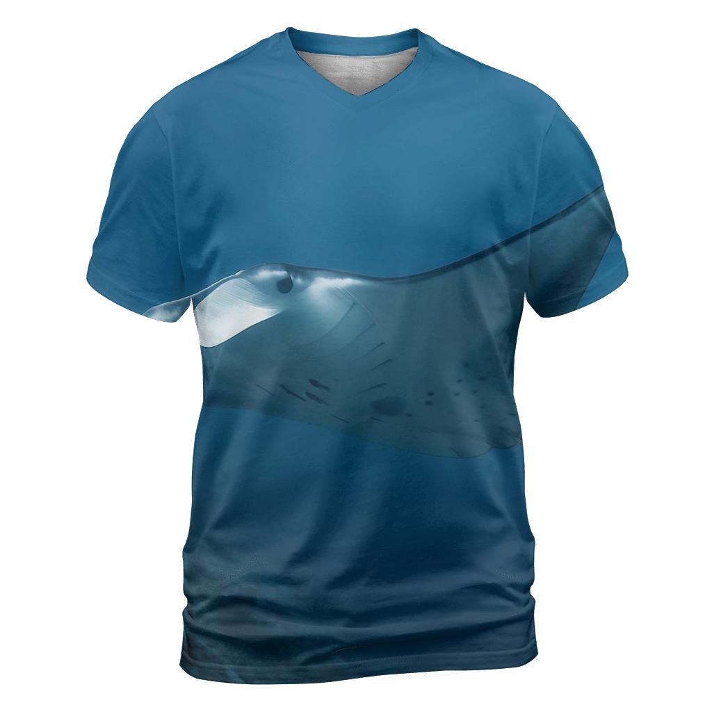 Thermocline Glide Reef Manta Ray designer pattern shirts