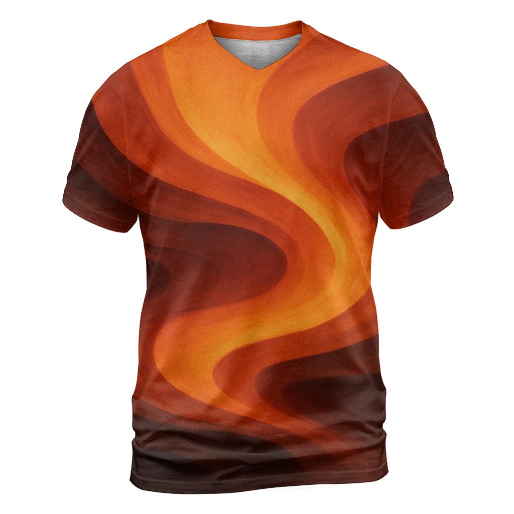 Molten Canyon Flow creative print fashion shirts