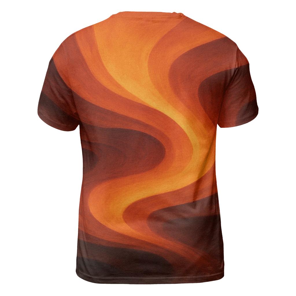 Molten Canyon Flow creative print fashion shirts