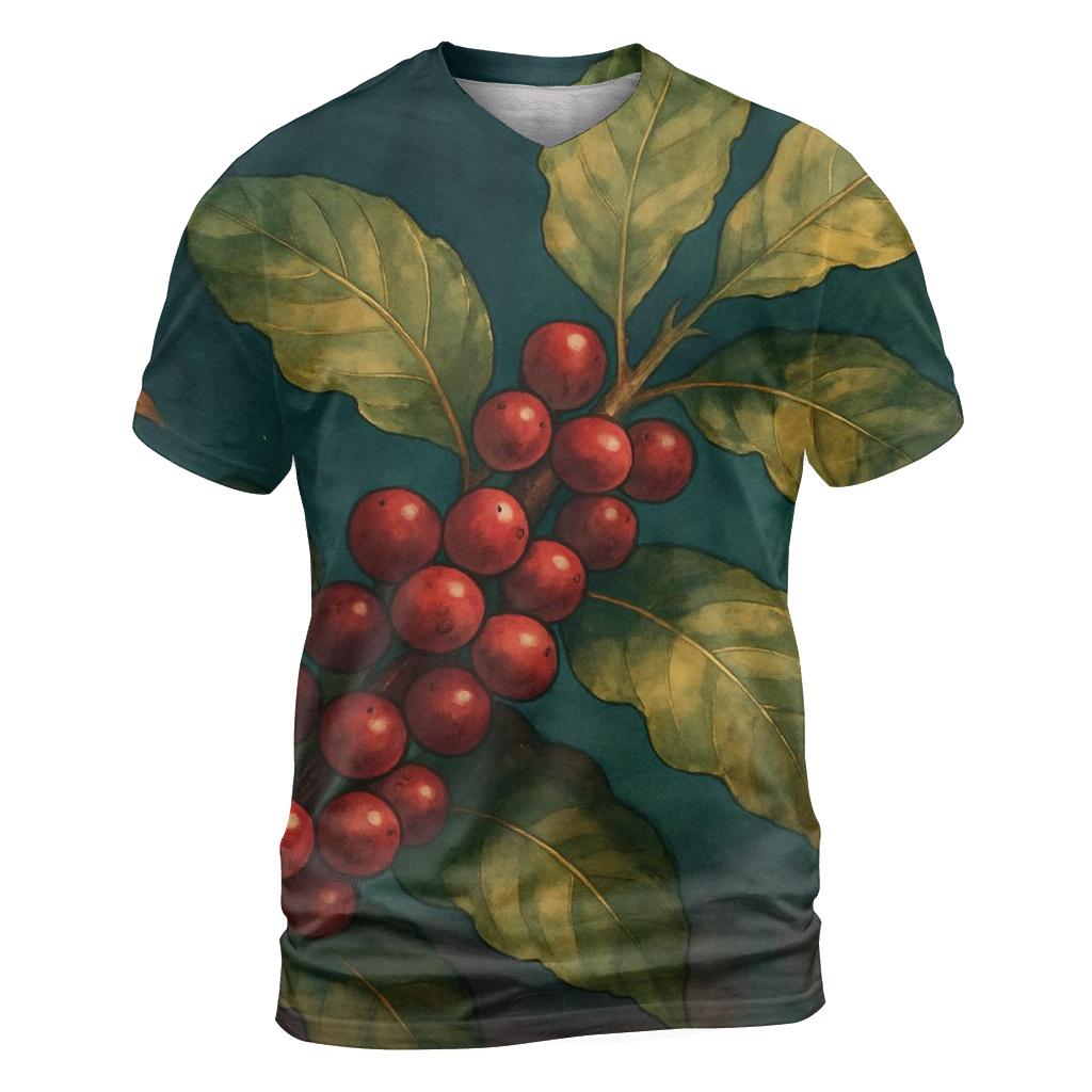 Coffee Cherry Night Branch unique graphic print tees
