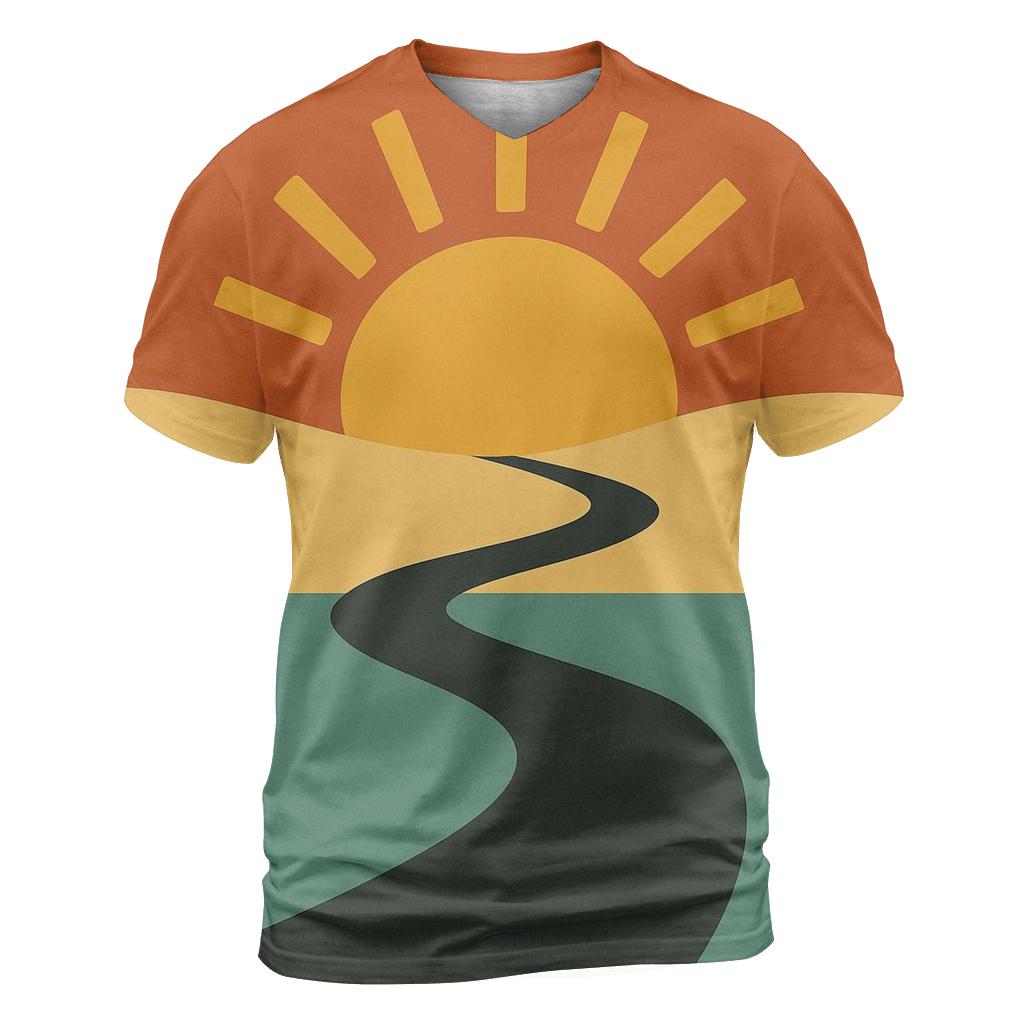 Desert Roadtrip Horizon Blocks unique graphic print tees