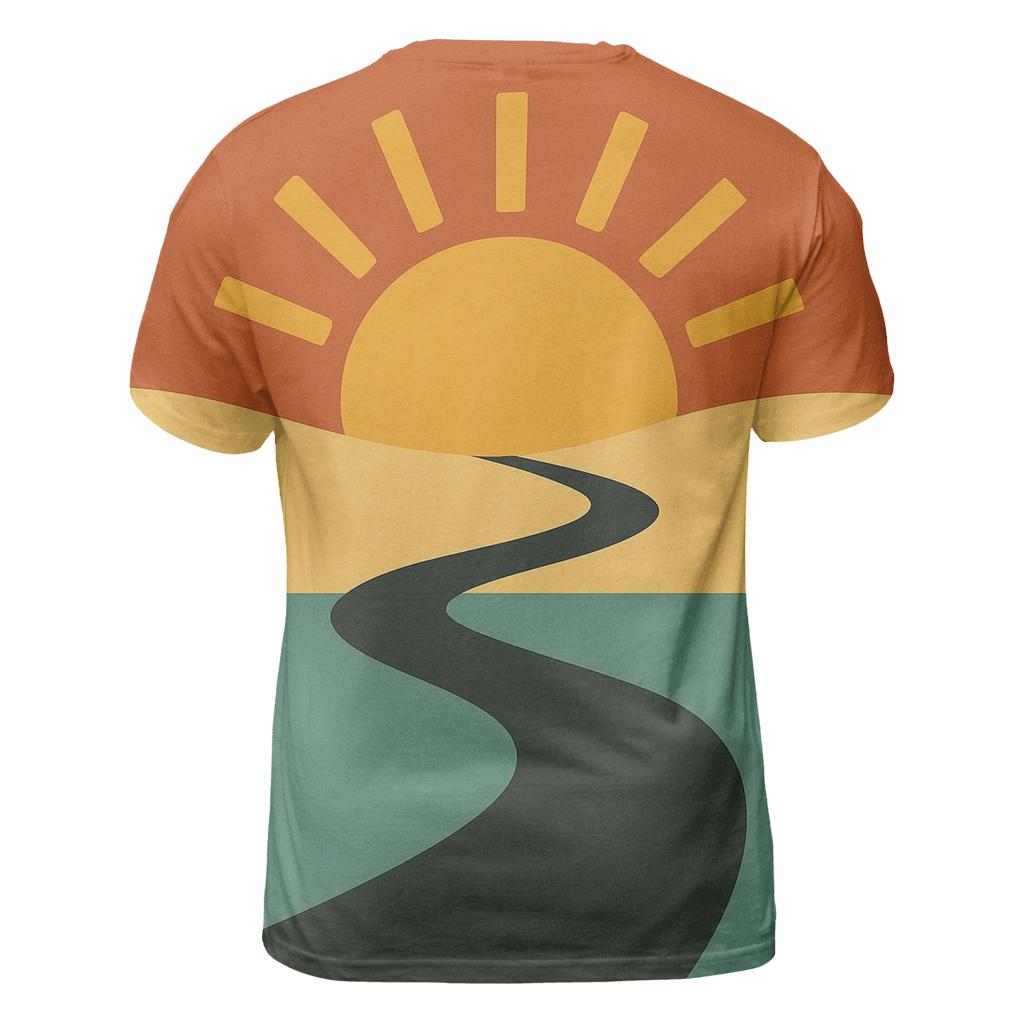 Desert Roadtrip Horizon Blocks unique graphic print tees