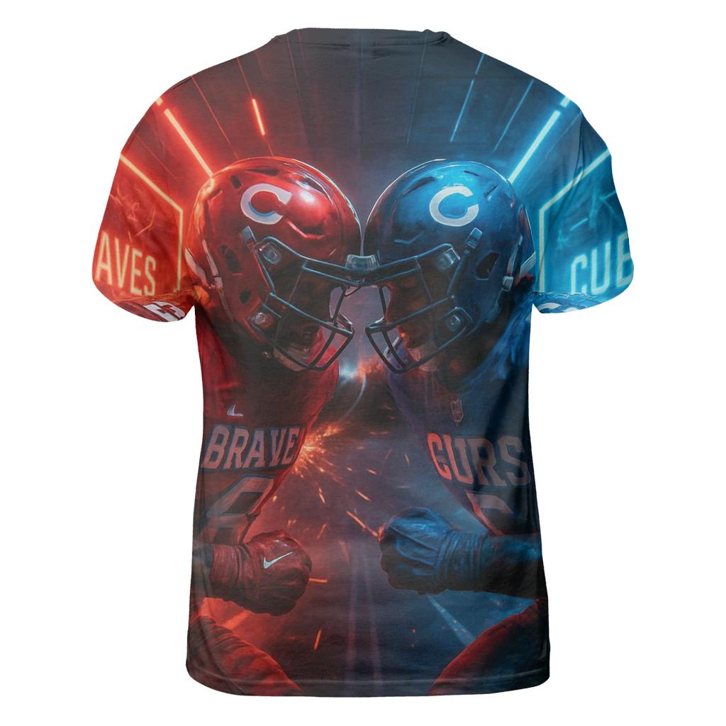 Neon Tunnel Faceoff Braves Vs Cubs designer pattern shirts