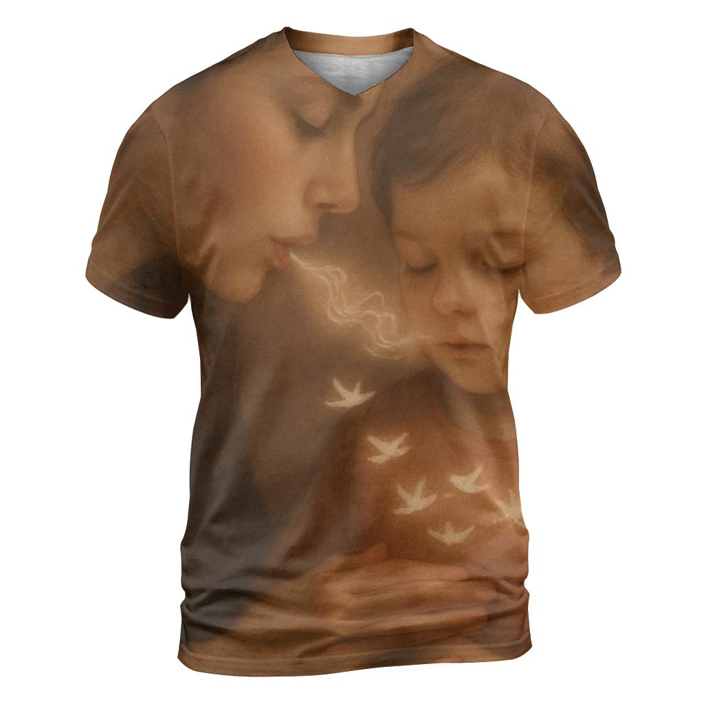 The Echo That Teaches The Heart To Speak creative print fashion shirts