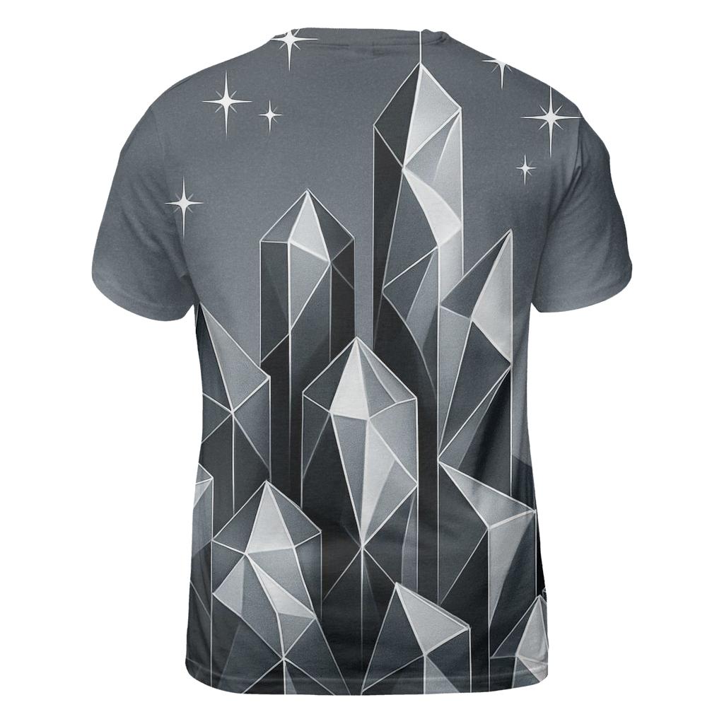 Charcoal Facet Skyline unique graphic print tees