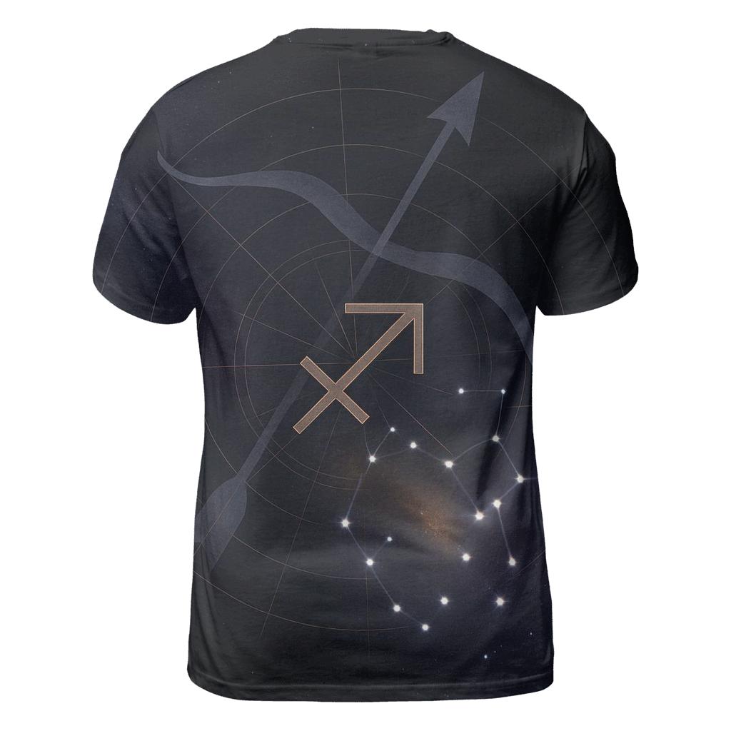 Sagittarius Archer Galactic Compass designer pattern shirts