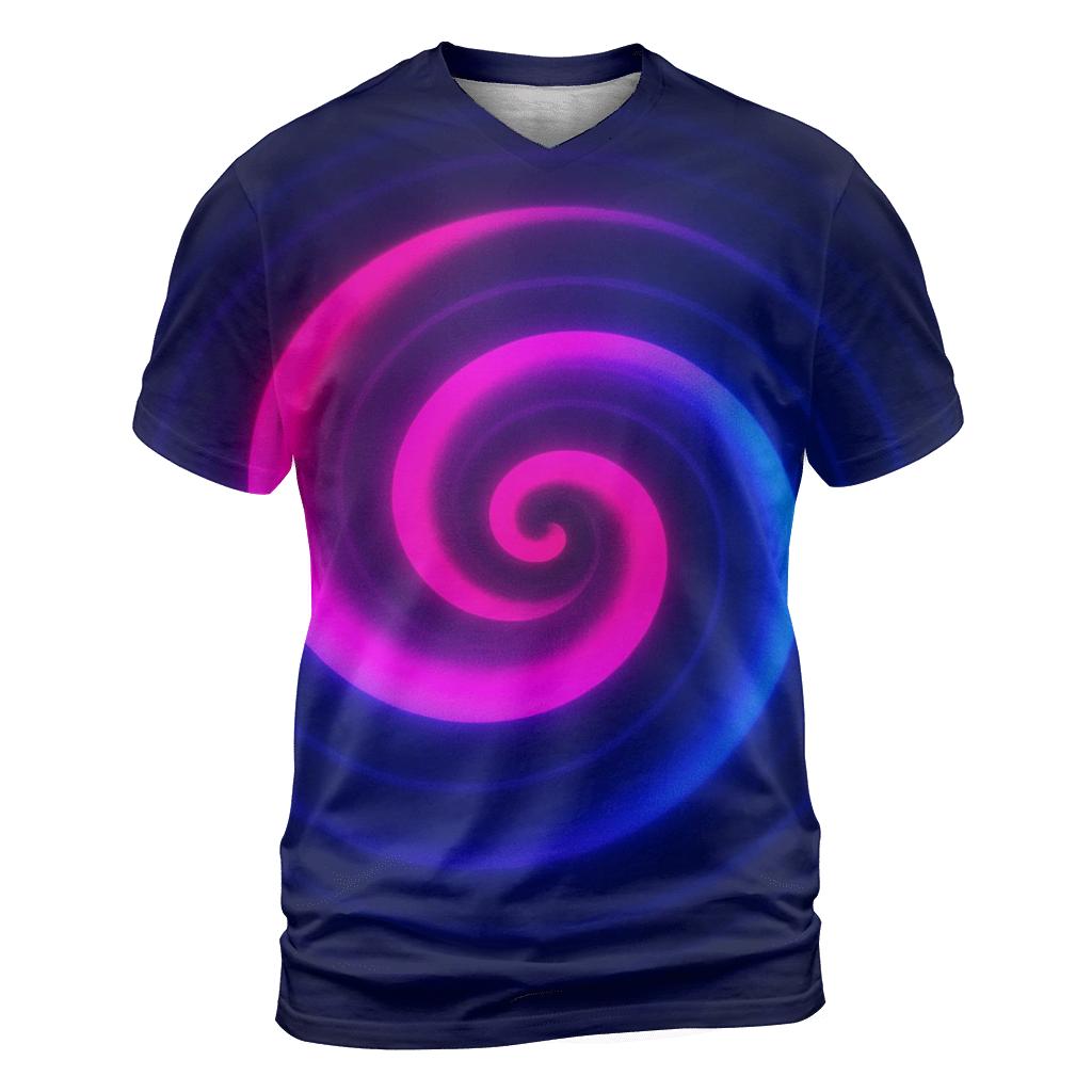 Electric Nebula Ripple creative print fashion shirts
