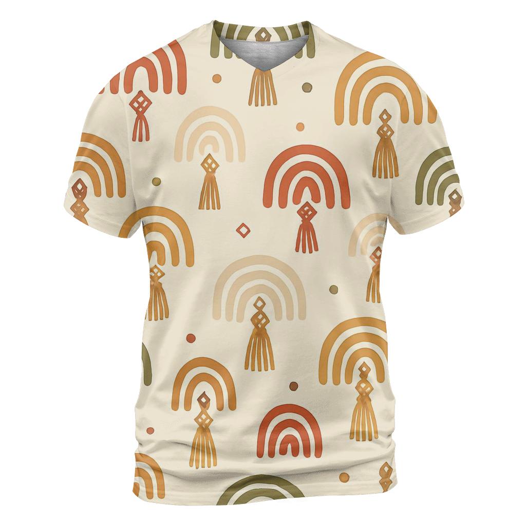 Bohemian Macrame Arches artistic all-over print tops