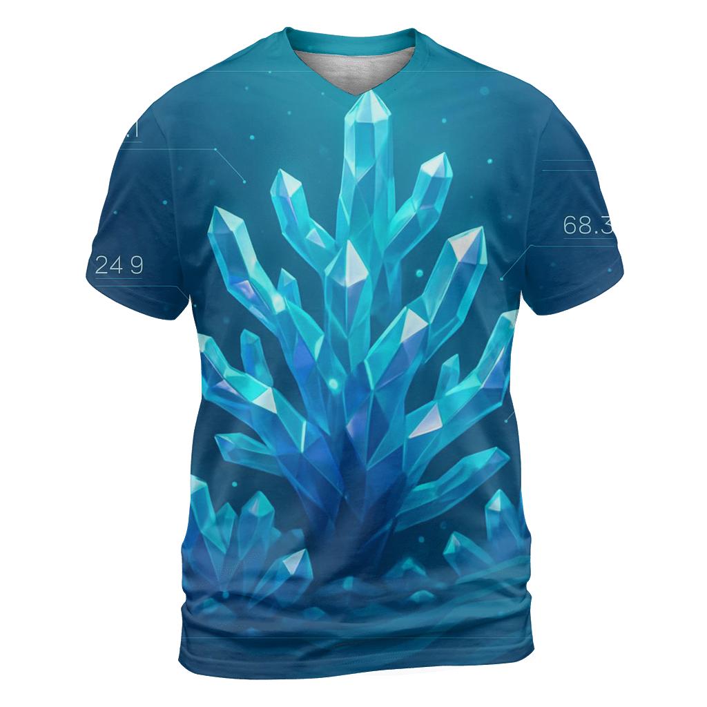 Crystal Reef Data Bloom unique graphic print tees