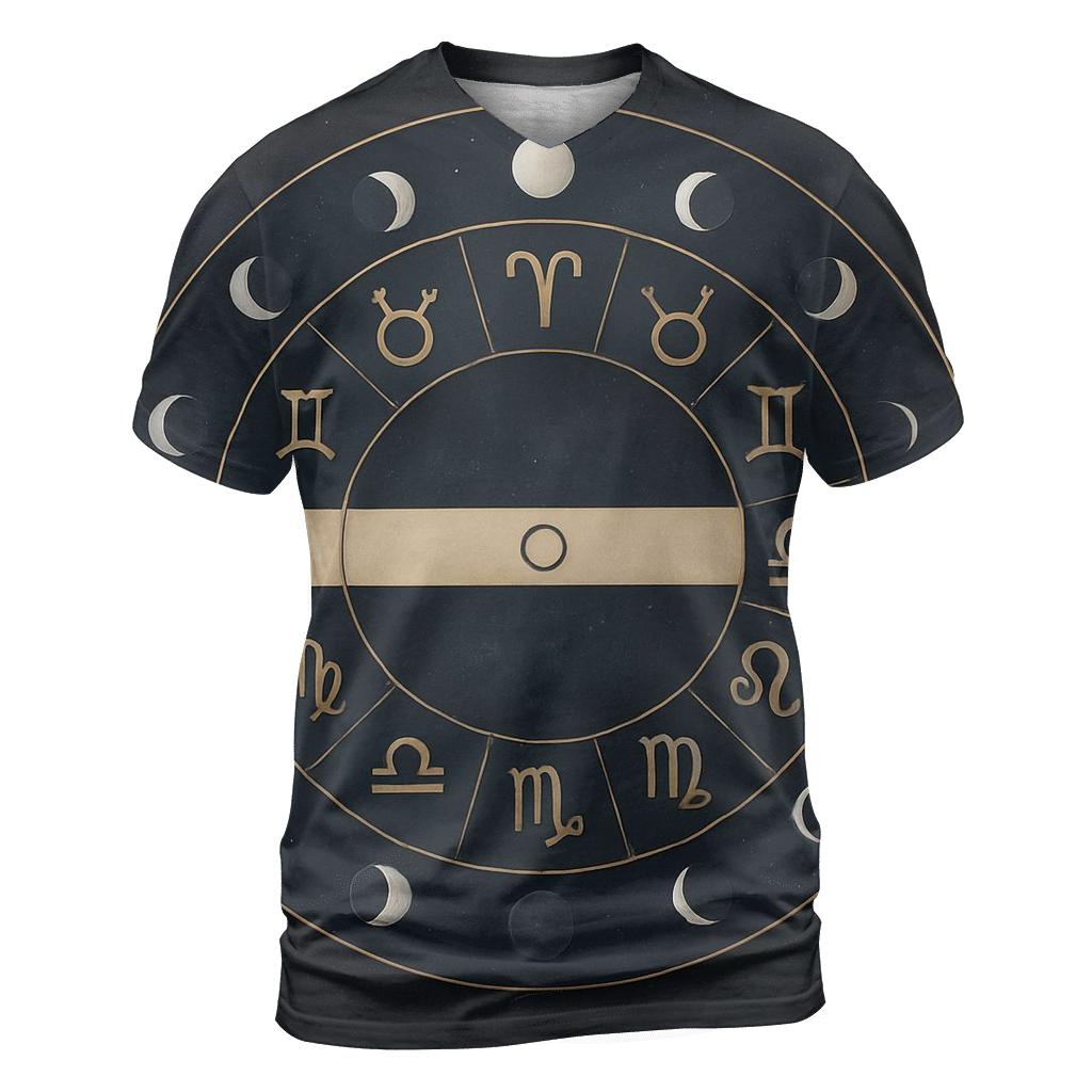 Zodiac Wheel With Lunar Nodes Chart personalized full print shirts