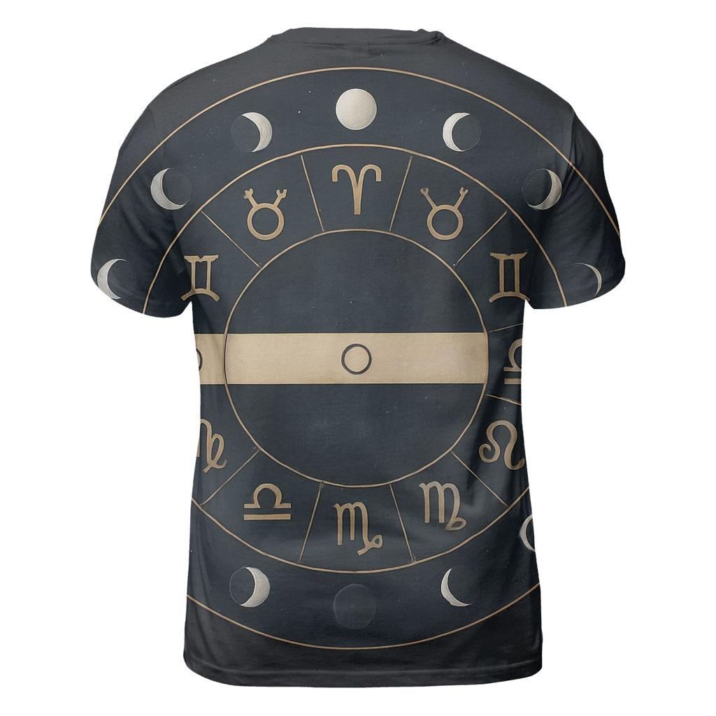 Zodiac Wheel With Lunar Nodes Chart personalized full print shirts