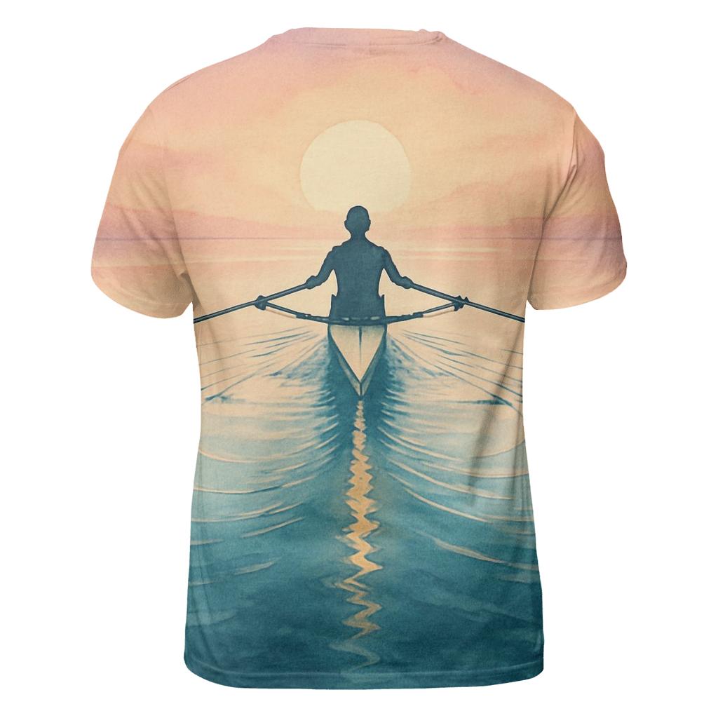Coastal Rowing Sunrise Rhythm trendy printed shirt styles