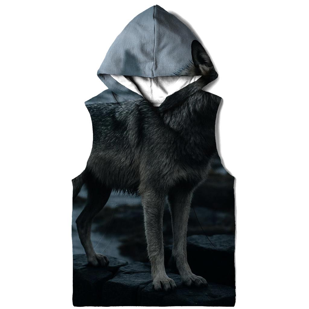 Basalt Coast Wolf Under Sea Mist lightweight hoodies