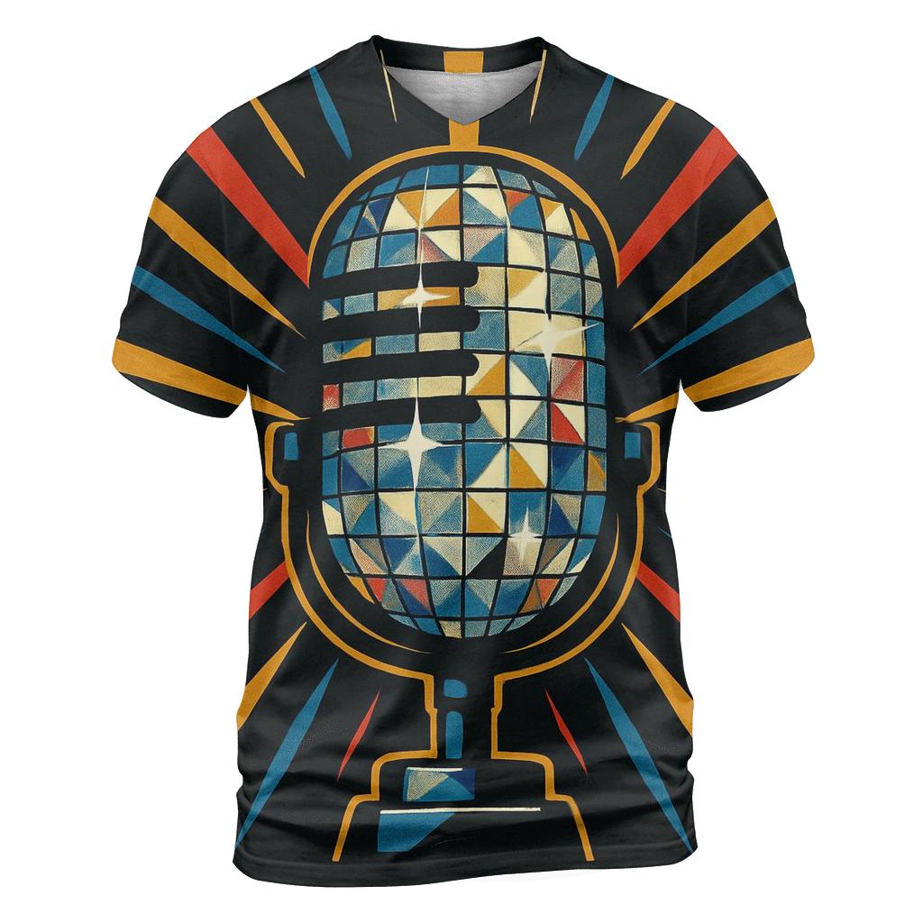 Disco Prism Microphone statement graphic shirts