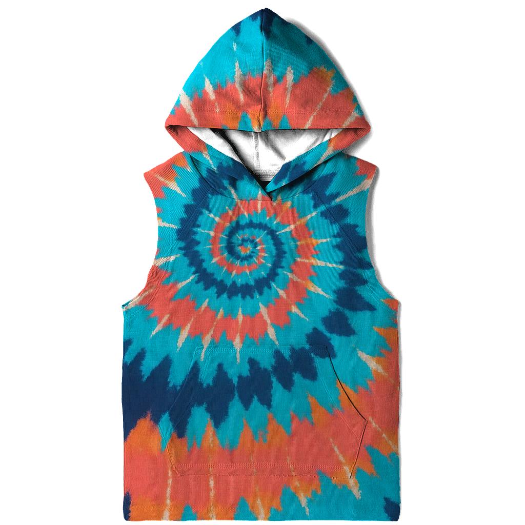 Solar Flare Spiral Overdye Whorl premium hoodies