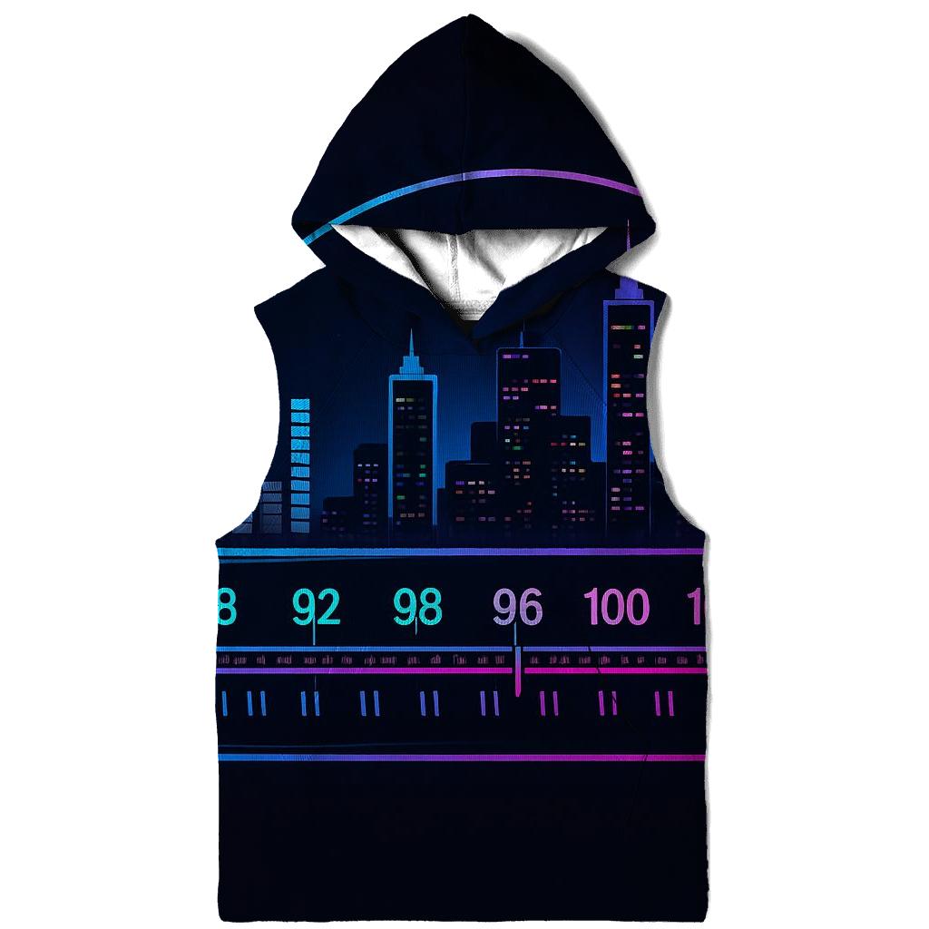 Neon Dial Skyline zip-up hoodies