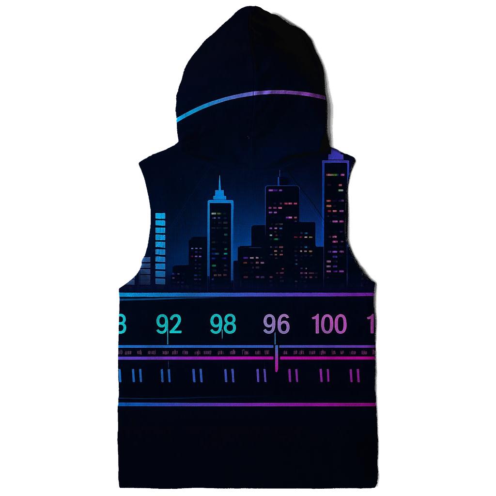 Neon Dial Skyline zip-up hoodies