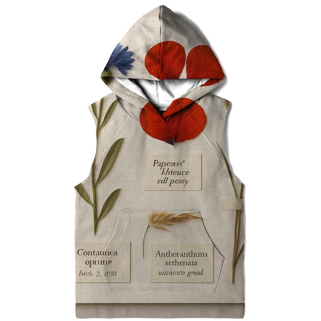 Pressed Wildflower Herbarium Page With Field Labels hoodie designs