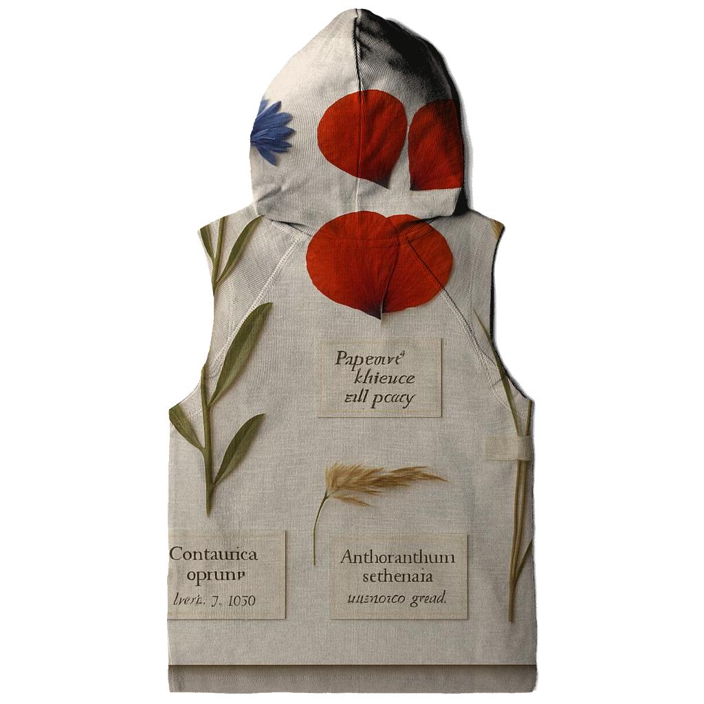 Pressed Wildflower Herbarium Page With Field Labels hoodie designs