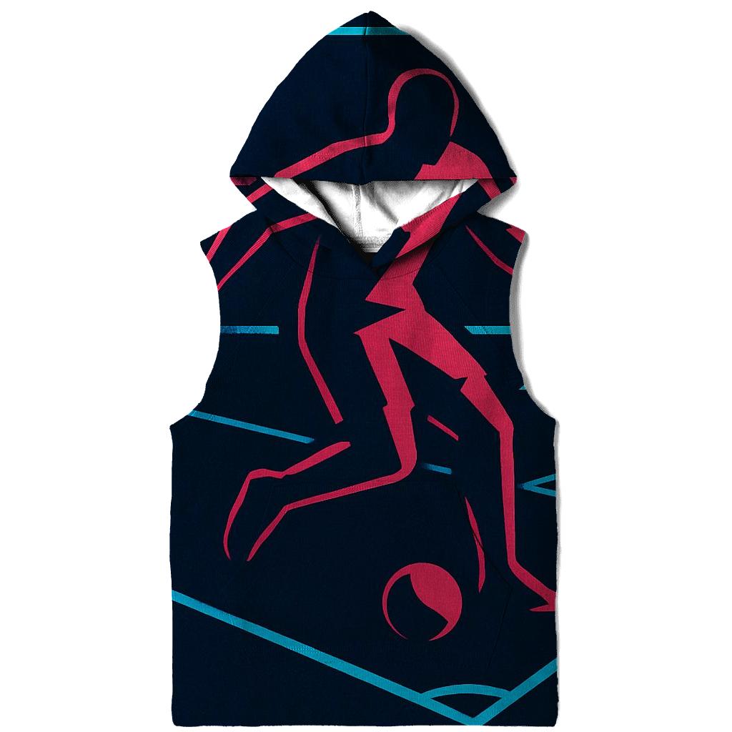 Neon Night Futsal Geometry designer hoodies