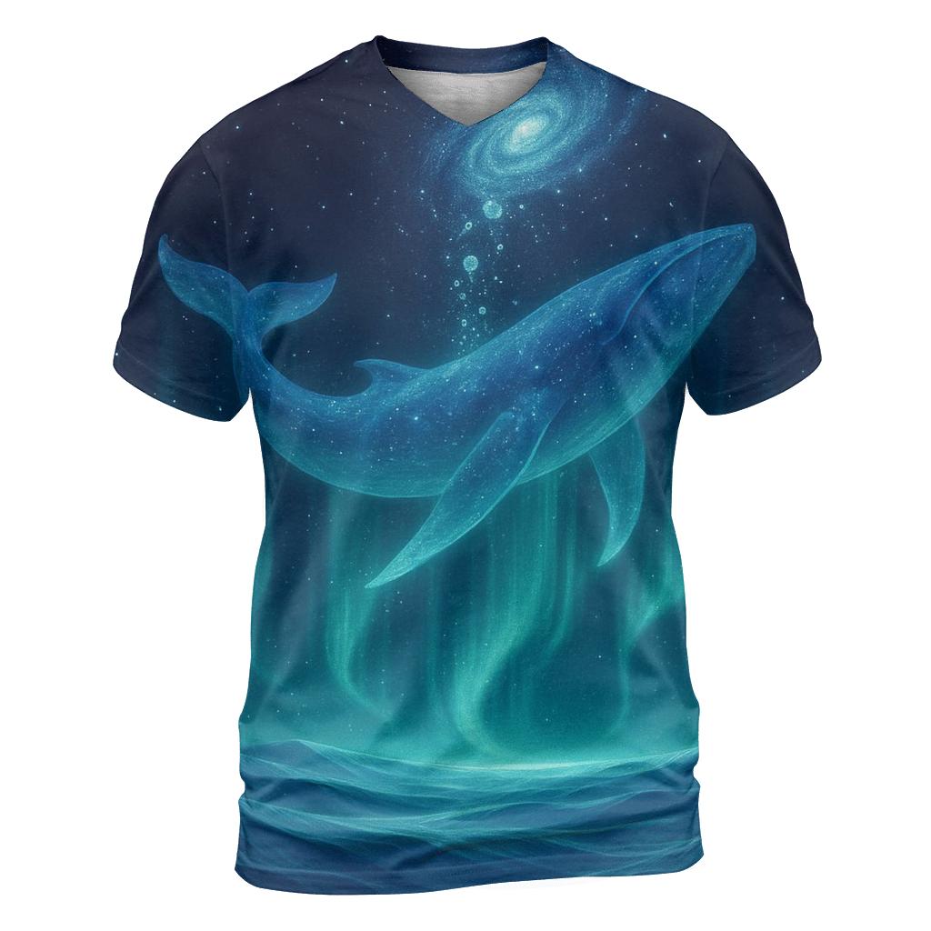 Aurora Whale Over Crystal Dunes designer pattern shirts