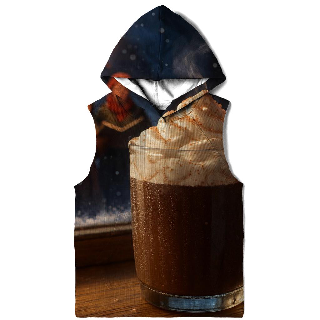 Snowy Window Cocoa And Distant Carolers heavyweight hoodies