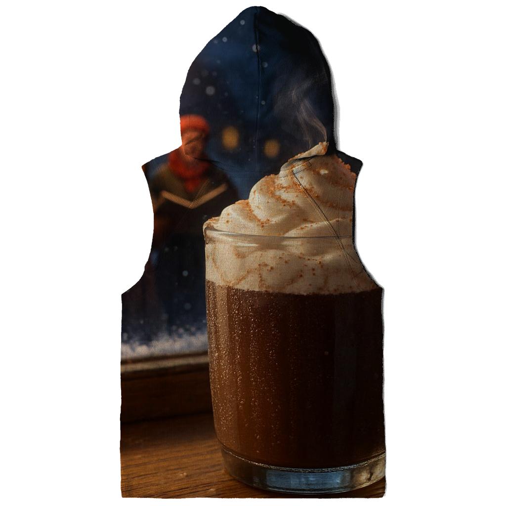 Snowy Window Cocoa And Distant Carolers heavyweight hoodies