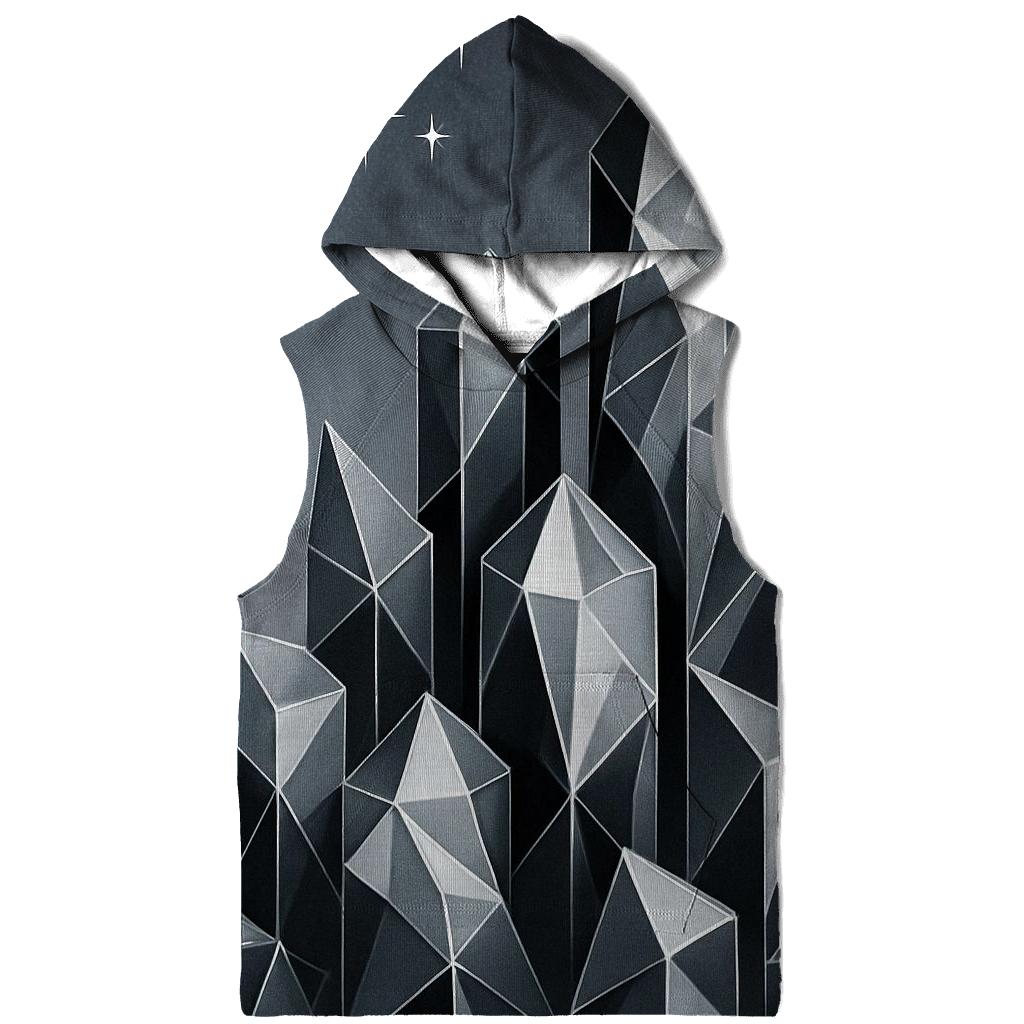 Charcoal Facet Skyline graphic hoodies