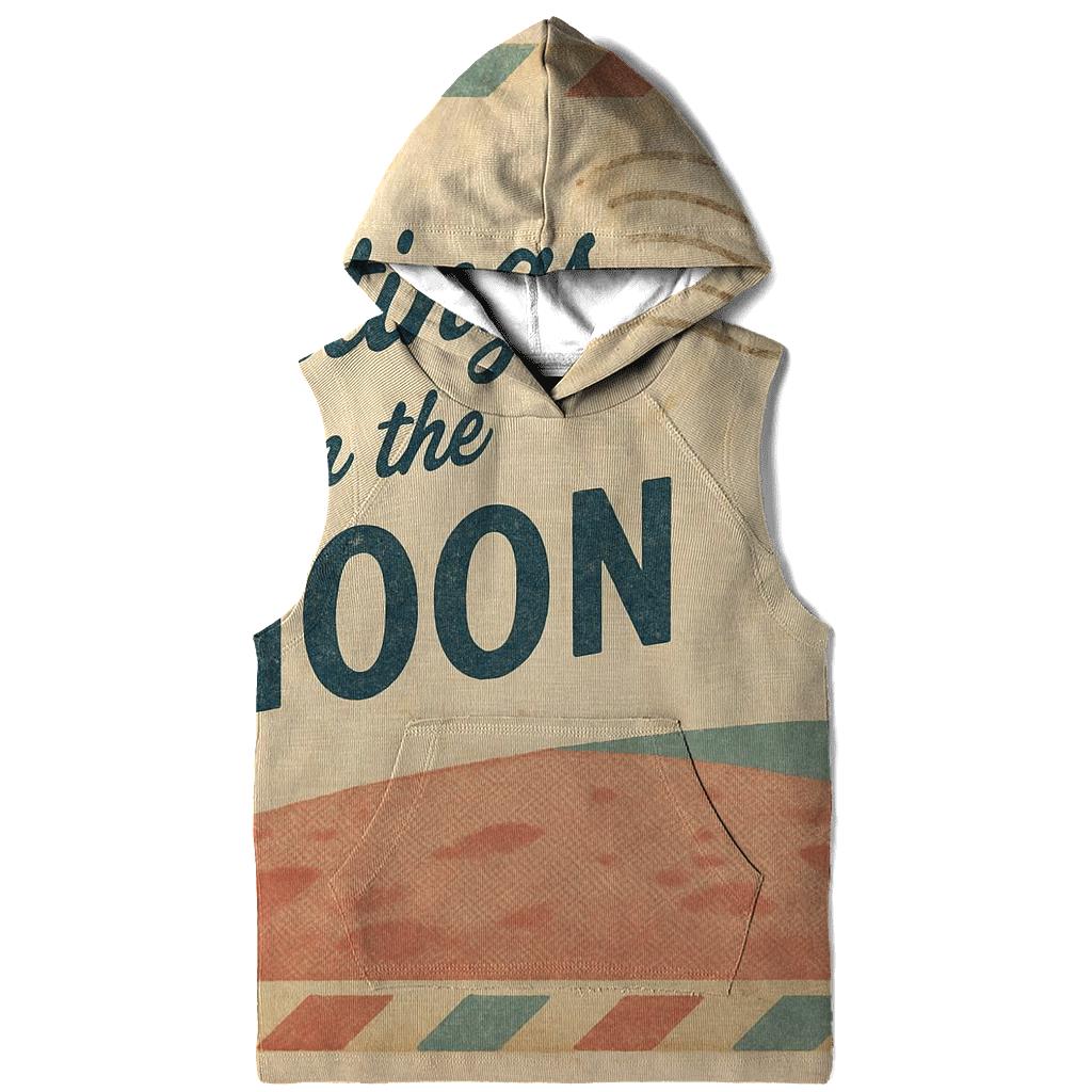 Retro Air Mail Postcard From The Moon premium hoodies