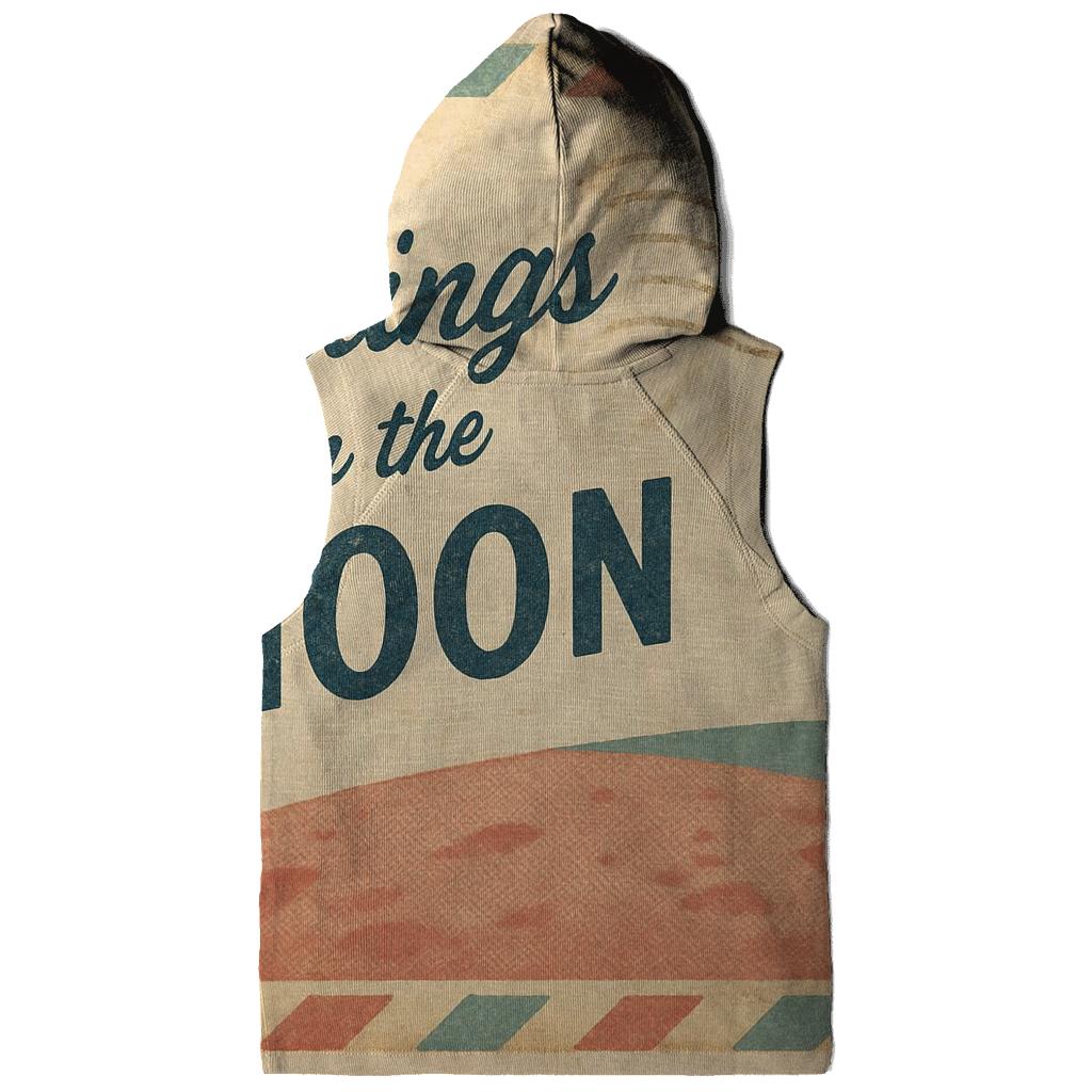 Retro Air Mail Postcard From The Moon premium hoodies