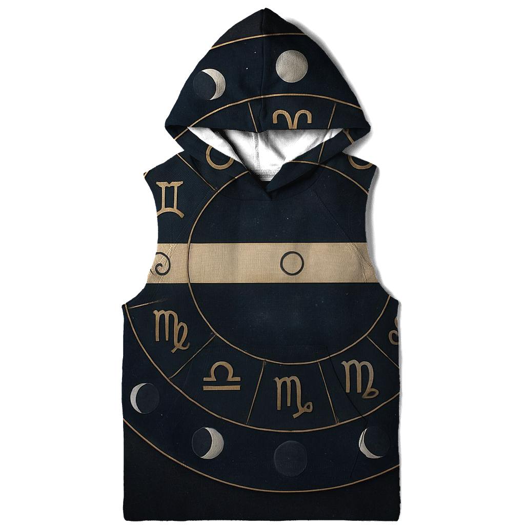Zodiac Wheel With Lunar Nodes Chart designer hoodies
