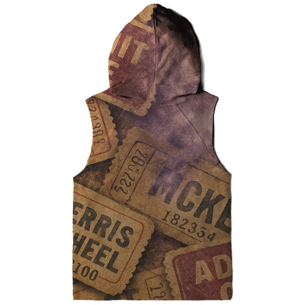 Weathered Cosmic Carnival Ticket Collage hoodie trends