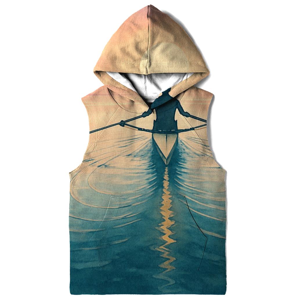 Coastal Rowing Sunrise Rhythm zip-up hoodies