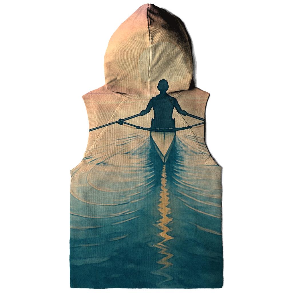 Coastal Rowing Sunrise Rhythm zip-up hoodies