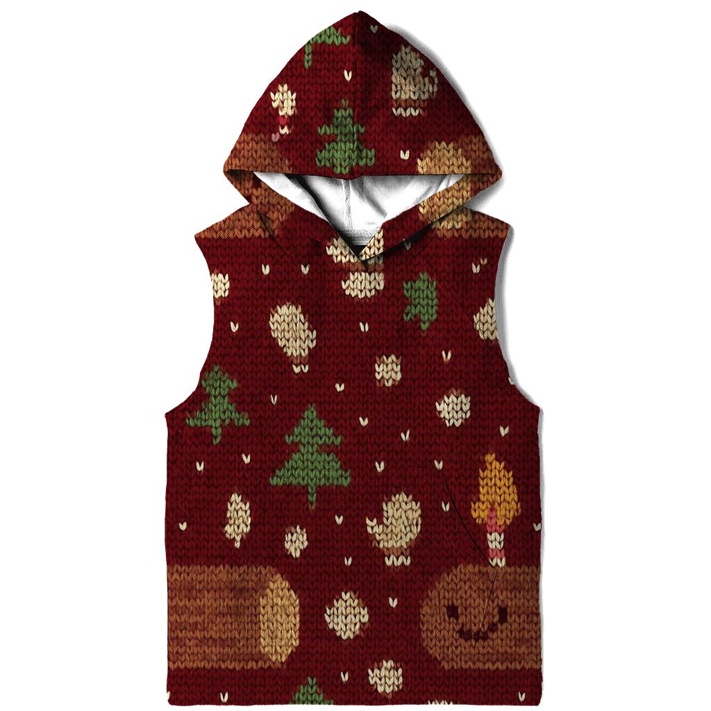 Jolly Yule Log Pixel Parade Design embroidered hoodies